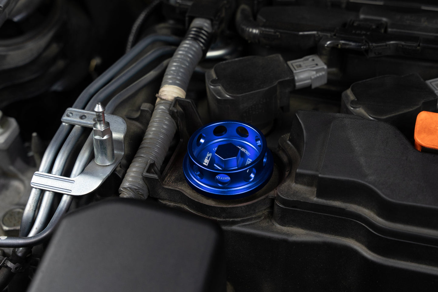 HPS Performance Billet Aluminum Oil Cap for Honda B C D F H J K L R Series Engine, Blue, 5269-104BL