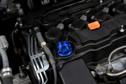 HPS Performance Billet Aluminum Oil Cap for Honda B C D F H J K L R Series Engine, Blue, 5269-104BL