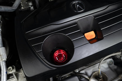 HPS Performance Billet Aluminum Oil Cap for Honda B C D F H J K L R Series Engine, Red, 5269-104R