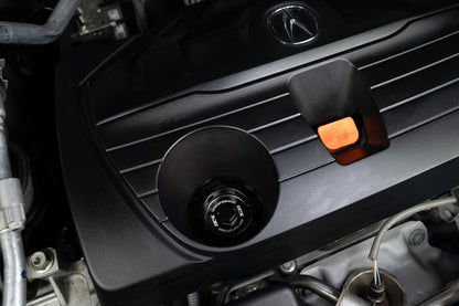 HPS Performance Billet Aluminum Oil Cap for Honda B C D F H J K L R Series Engine, Black, 5269-104WB