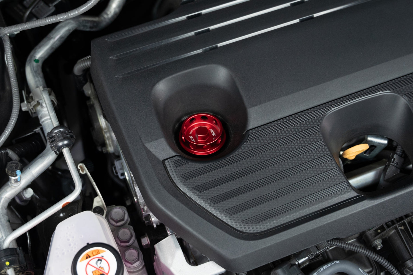 HPS Performance Billet Aluminum Engine Oil Filler Cap, Red, 5269-105R
