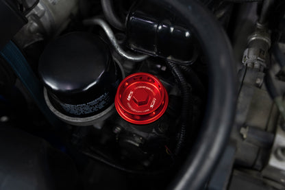 HPS Performance Billet Aluminum Engine Oil Filler Cap, Red, 5269-106R