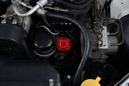 HPS Performance Billet Aluminum Engine Oil Filler Cap, Red, 5269-106R