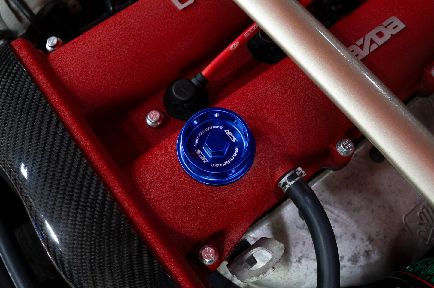 HPS Performance Billet Aluminum Engine Oil Filler Cap, Blue, 5269-107BL