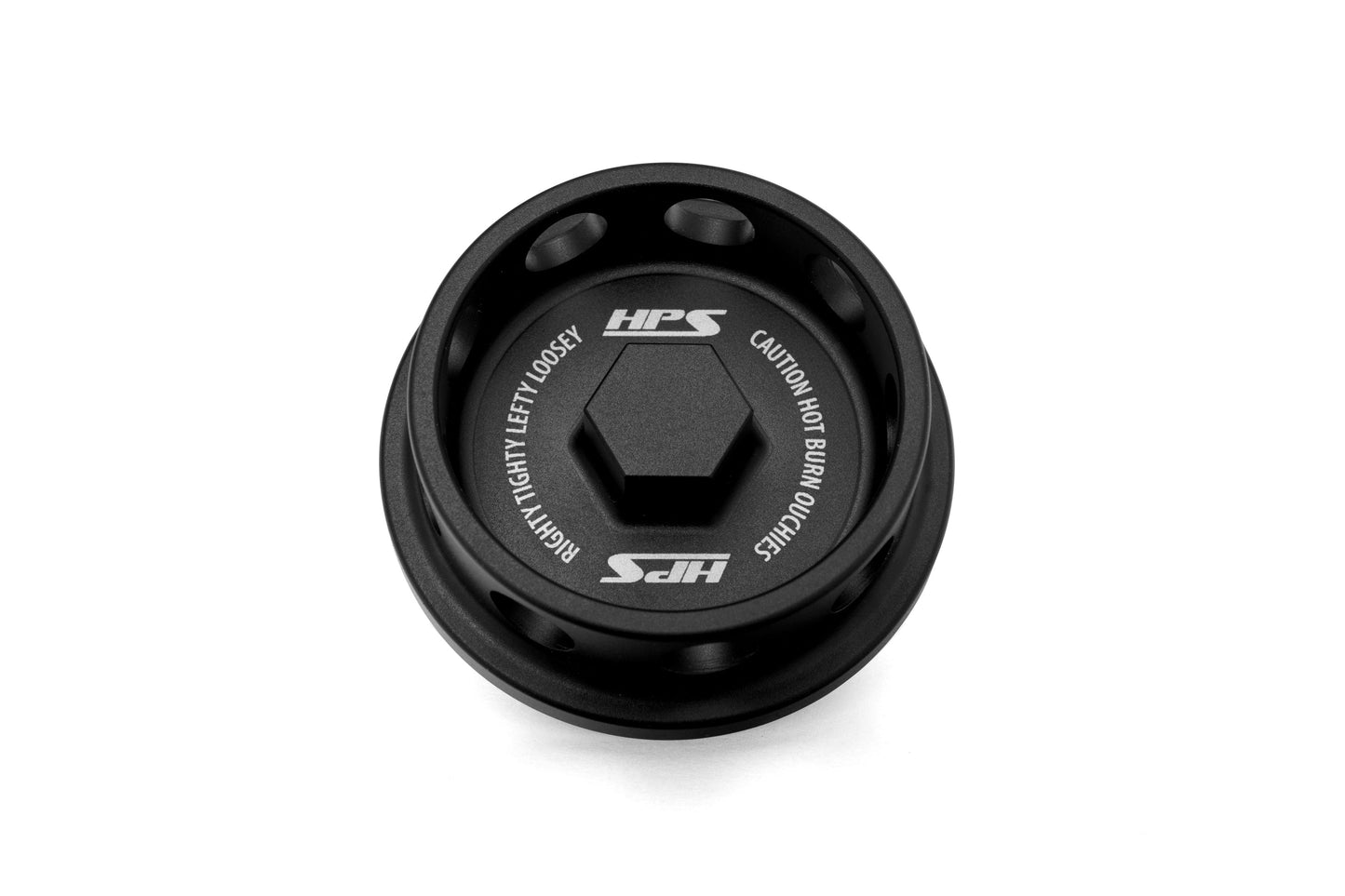 HPS Performance Billet Aluminum Engine Oil Filler Cap Black 5269-105WB