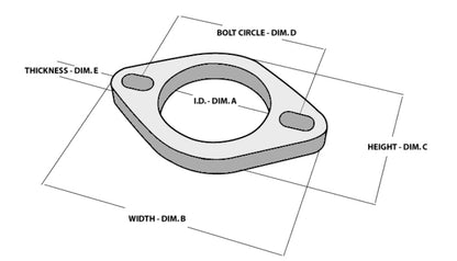 Vibrant 2-Bolt T304 SS Exhaust Flange (2.25in I.D.)