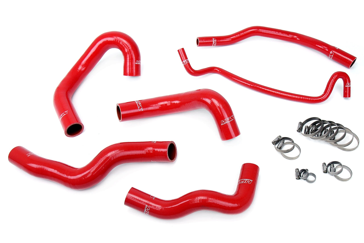 HPS Performance High Temp Reinforced Silicone Radiator Coolant Hose Kit Red 57-1013-RED