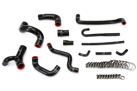 HPS Performance High Temp Reinforced Silicone Radiator Heater and Water Hose Coolant Hose Kit Black 57-1209-BLK