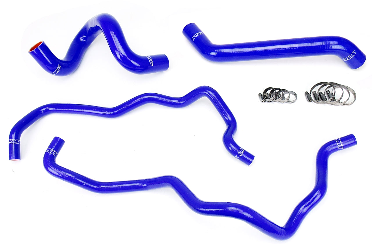 HPS Performance High Temp Reinforced Silicone Radiator and Heater Coolant Hose Kit Blue 57-1220-BLUE