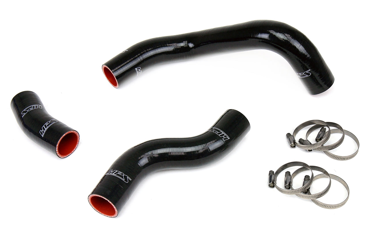HPS Performance High Temp Reinforced Silicone Radiator Coolant Hose Kit Black 57-1226-BLK