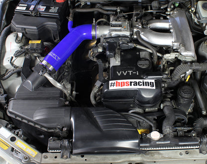 HPS Performance High Temp Reinforced Silicone Air Intake Hose Kit, Blue, 57-1232-BLUE