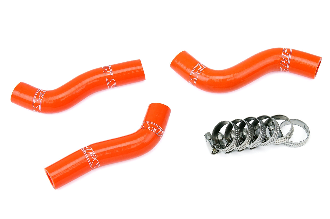 HPS Performance High Temp Reinforced Silicone Radiator Coolant Hose Kit Orange 57-1248-ORG