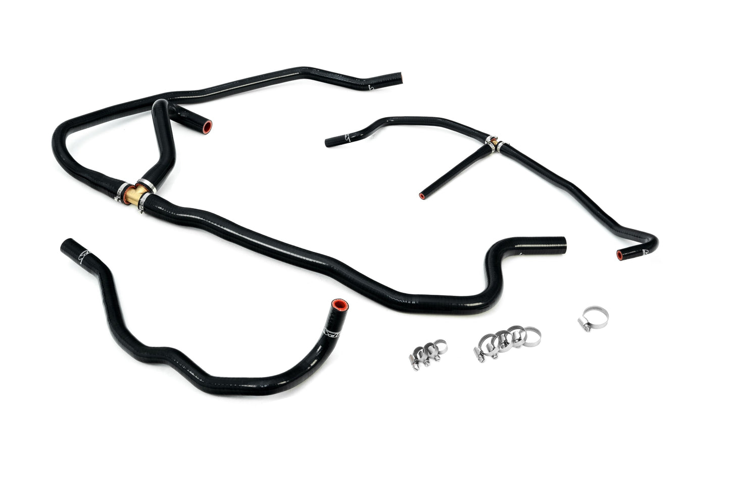 HPS Performance High Temp Reinforced Silicone Heater Coolant Hose Kit Black 57-1277H-BLK