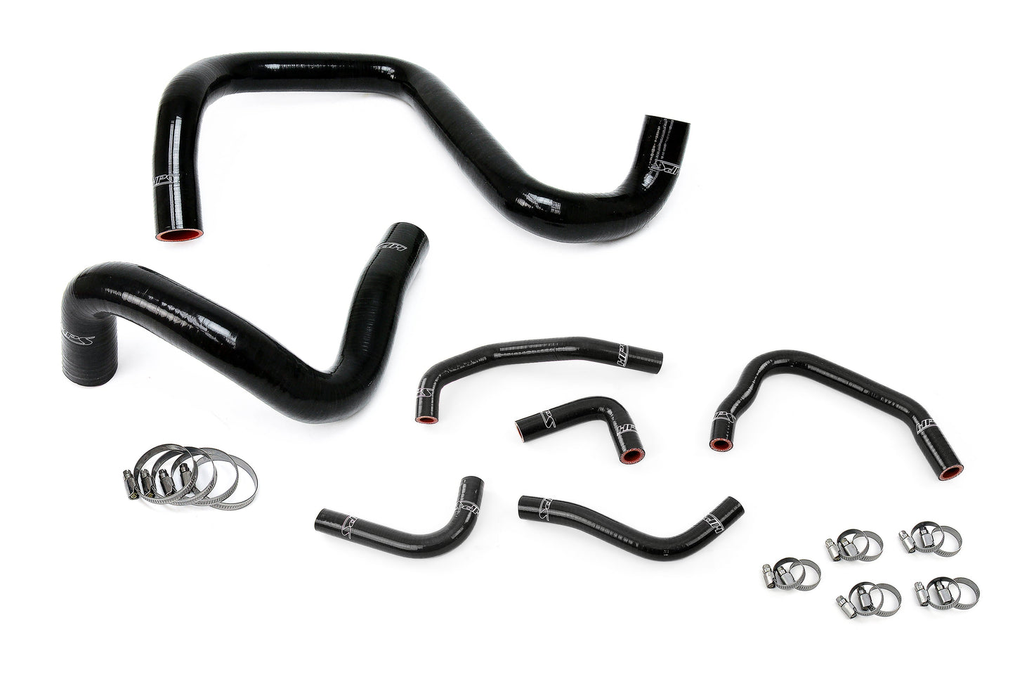 HPS Performance High Temp Reinforced Silicone Radiator and Heater Coolant Hose Kit Black 57-1285-BLK