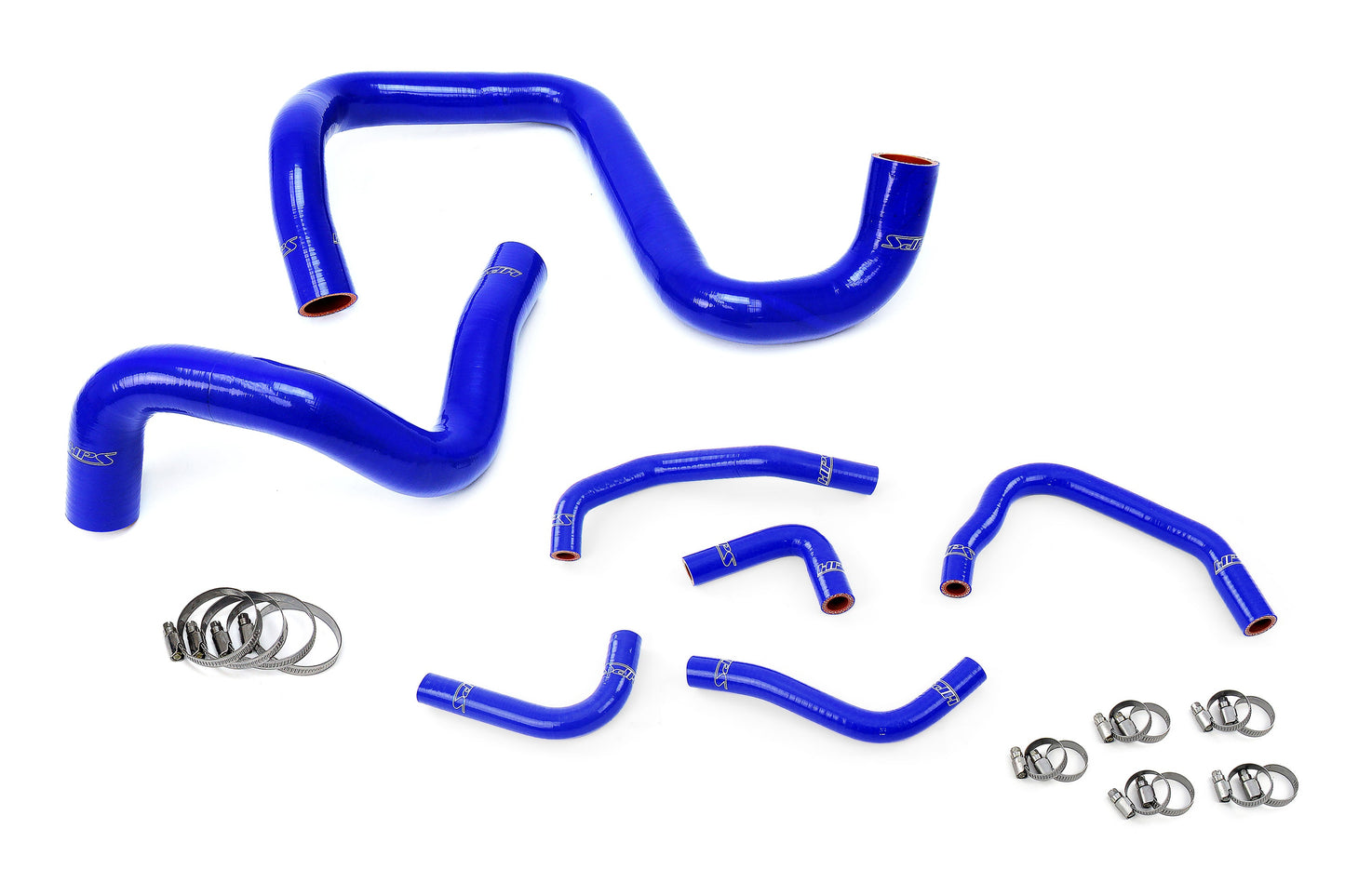 HPS Performance High Temp Reinforced Silicone Radiator and Heater Coolant Hose Kit Blue 57-1285-BLUE