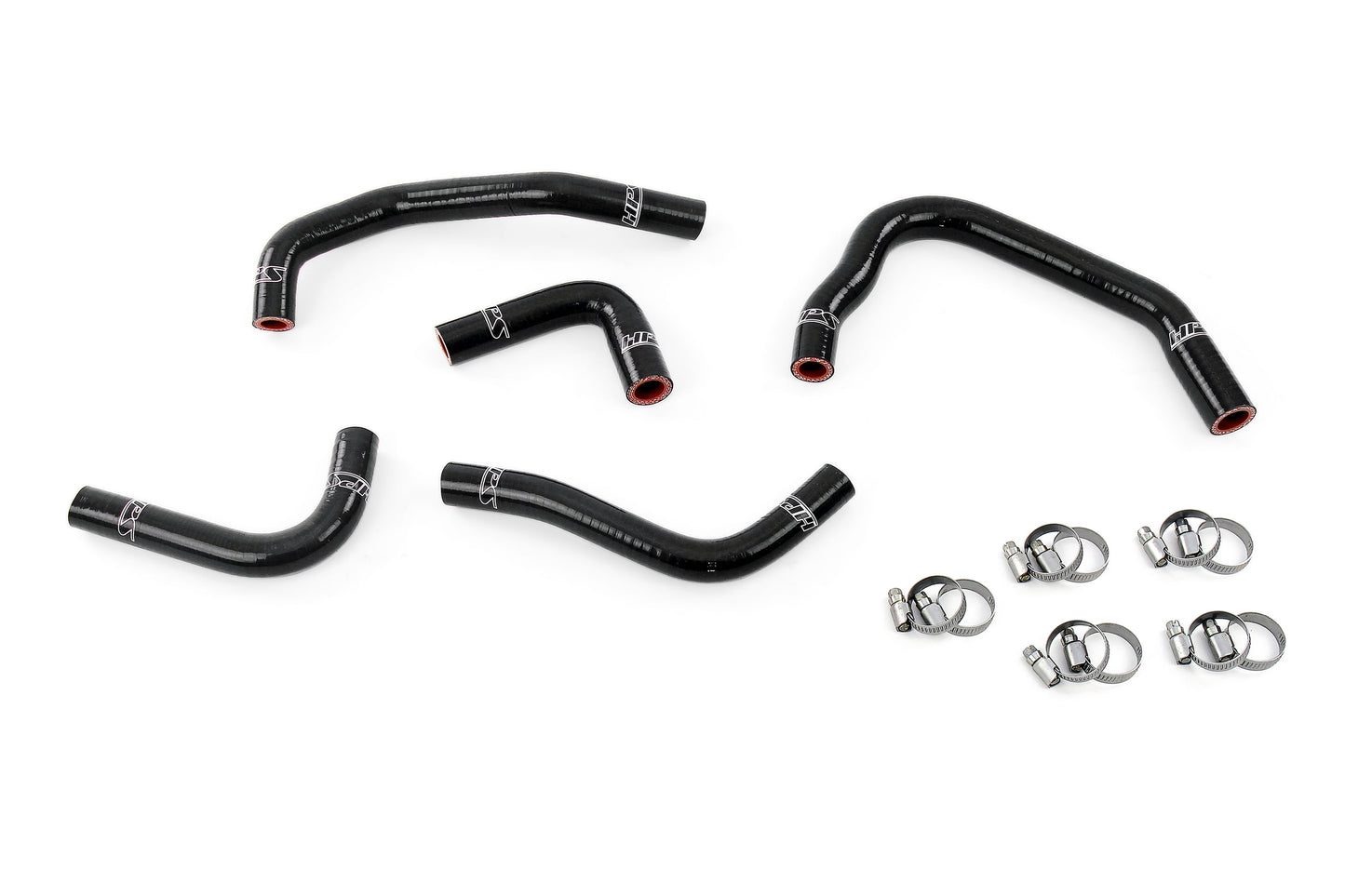 HPS Performance High Temp Reinforced Silicone Heater Coolant Hose Kit Black 57-1285H-BLK