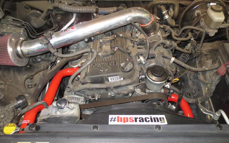 HPS Performance High Temp Reinforced Silicone Radiator Coolant Hose Kit, Red, 57-1314-RED