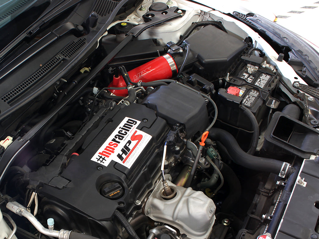 HPS Performance High Temp Reinforced Silicone Air Intake Hose Kit, Red, 57-1445-RED