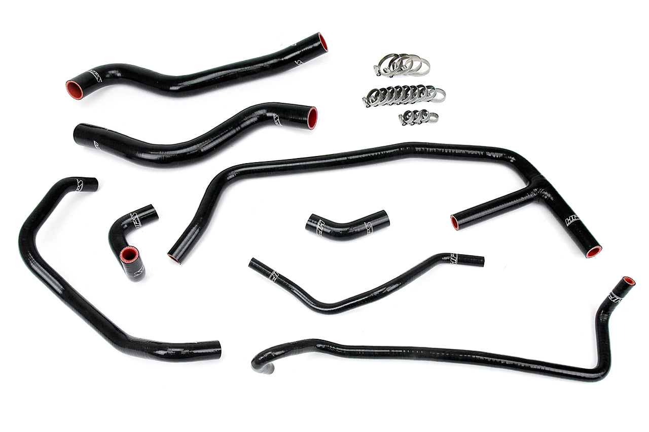 HPS Performance High Temp Reinforced Silicone Radiator and Heater Coolant Hose Kit Black 57-1452-BLK