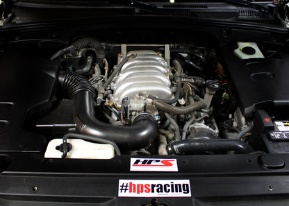 HPS Performance High Temp Reinforced Silicone Radiator and Heater Coolant Hose Kit, Black, 57-1467-BLK