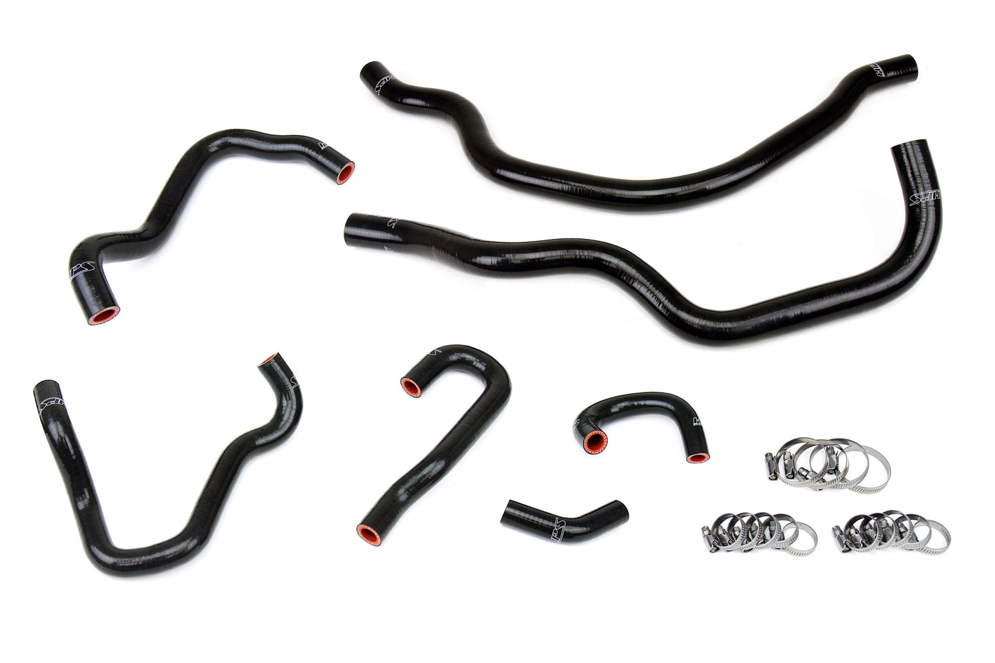 HPS Performance High Temp Reinforced Silicone Radiator and Heater Coolant Hose Kit Black 57-1490-BLK