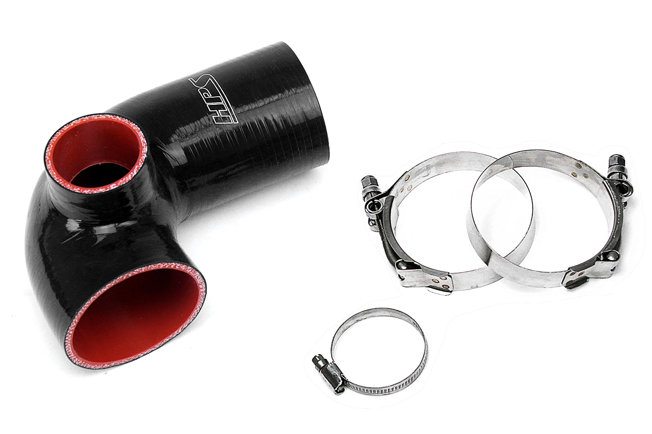 HPS Performance High Temp Reinforced Silicone Air Intake Hose Kit Black 57-1494-BLK