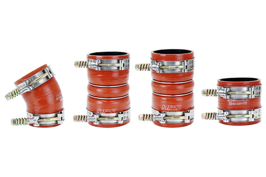 HPS Performance Ultra High Temp Aramid Reinforced Silicone Intercooler Hose Boots Kit Orange 57-1538