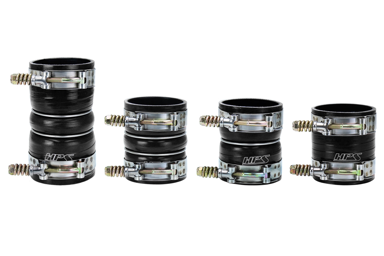 HPS Performance Ultra High Temp Aramid Reinforced Silicone Intercooler Hose Boots Kit Black 57-1571-BLK