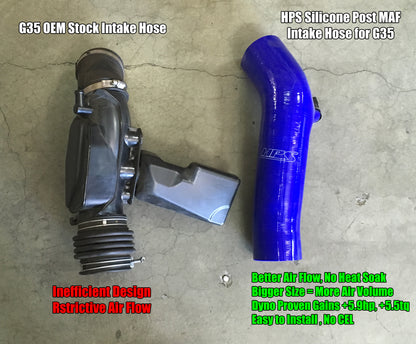 HPS Performance High Temp Reinforced Silicone Air Intake Hose Kit, Black, 57-1592-BLK