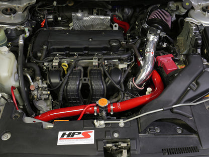 HPS Performance High Temp Reinforced Silicone Radiator and Heater Coolant Hose Kit, Red, 57-1609-RED