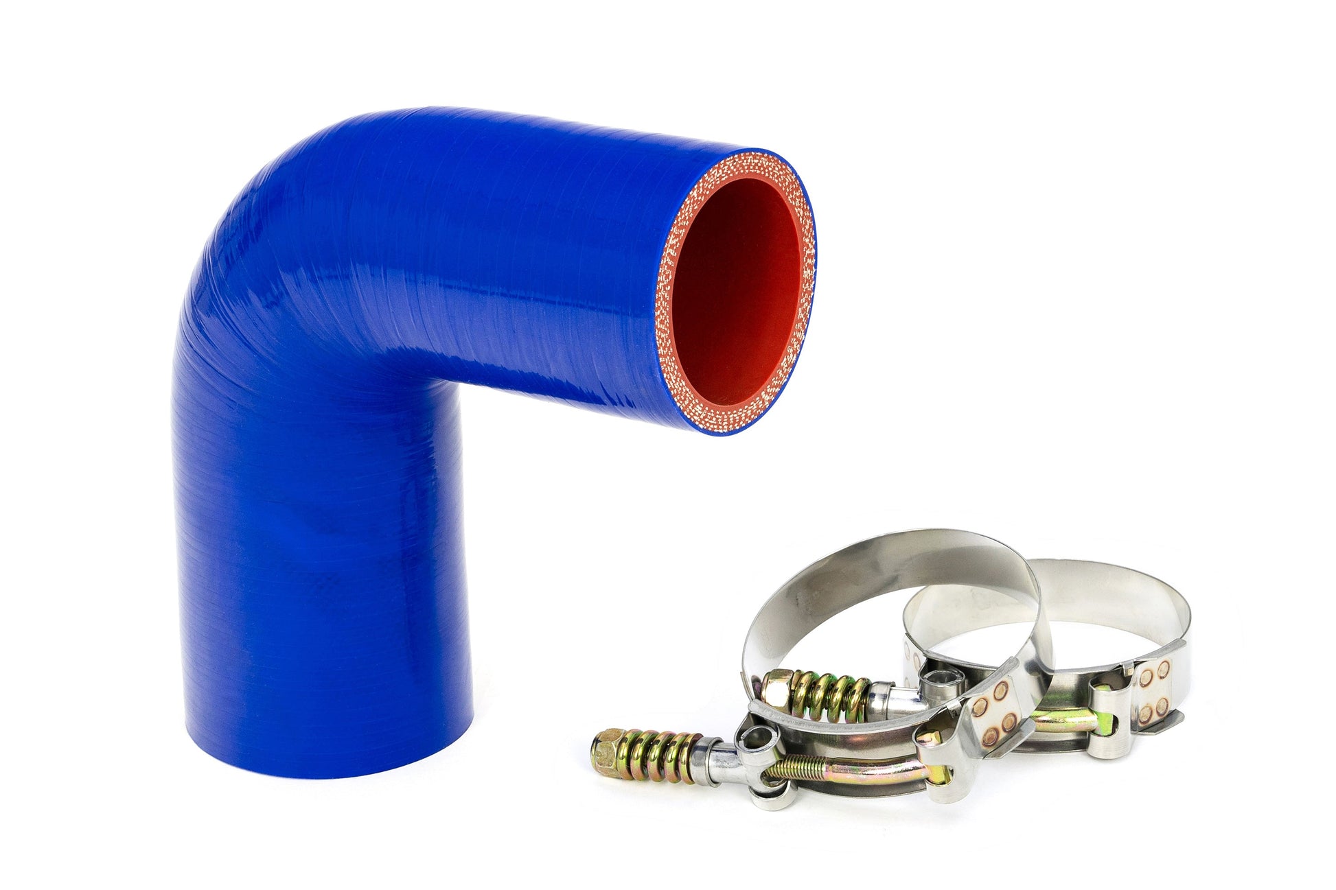 HPS Performance Silicone Transmission Oil Cooler Coolant Hose Volvo Mack MP7 Engine Trucks replace OE Part # 23092712  57-1713 Blue 57-1713-BLUE