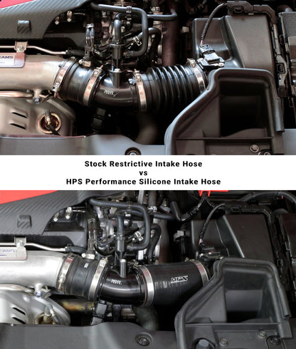 HPS Performance High Temp Reinforced Silicone Air Intake Hose Kit, Blue, 57-1765-BLUE