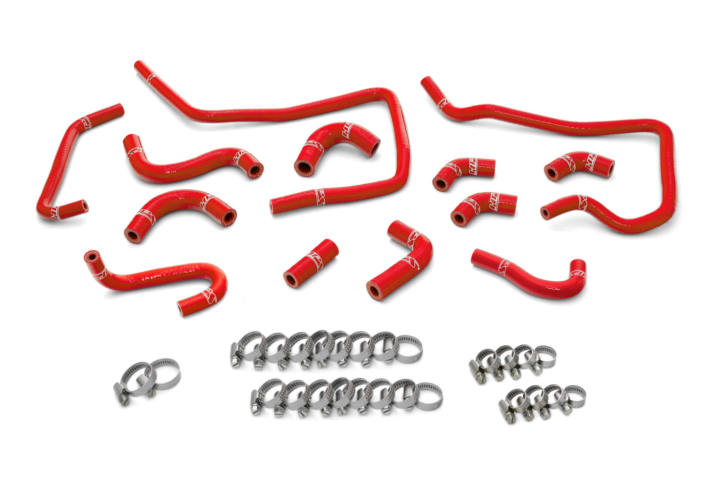HPS Performance High Temp Reinforced Silicone Ancillary Coolant Hose Kit Red 57-1805-RED