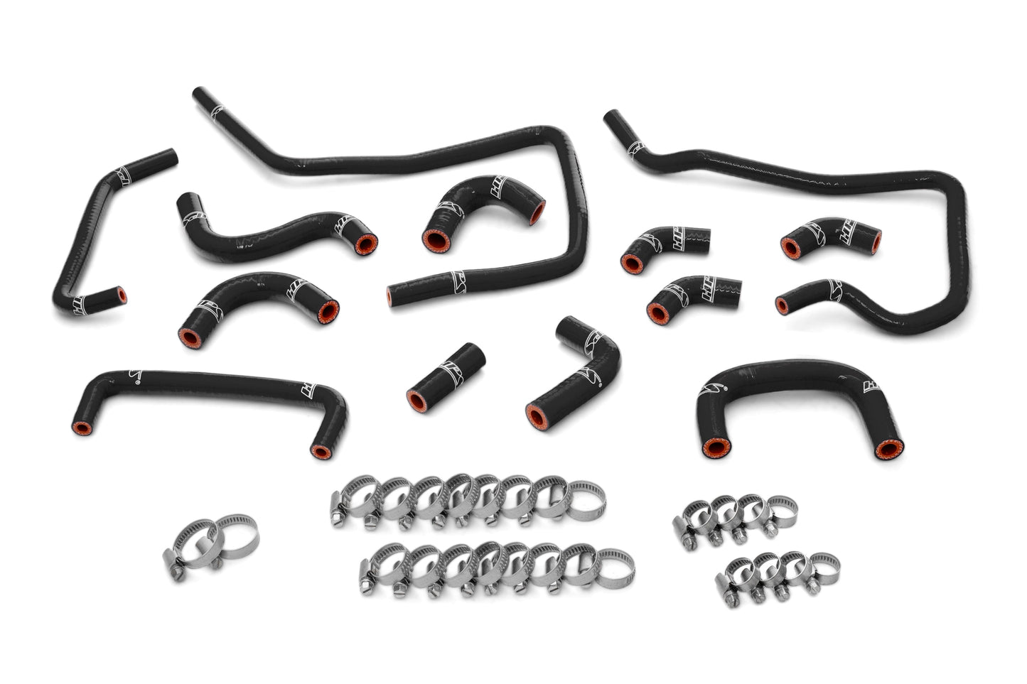 HPS Performance High Temp Reinforced Silicone Ancillary Coolant Hose Kit Black 57-1807-BLK