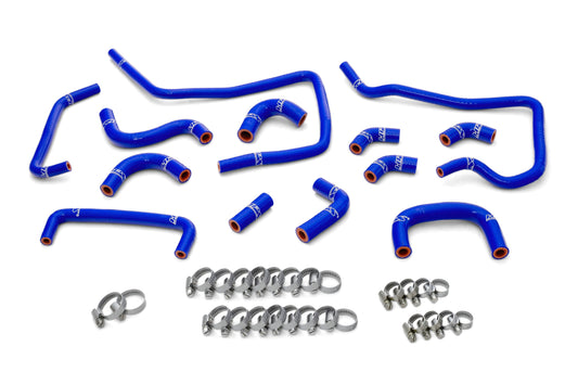 HPS Performance High Temp Reinforced Silicone Ancillary Coolant Hose Kit Blue 57-1807-BLUE