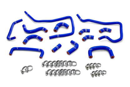 HPS Performance High Temp Reinforced Silicone Ancillary Coolant Hose Kit Blue 57-1807-BLUE