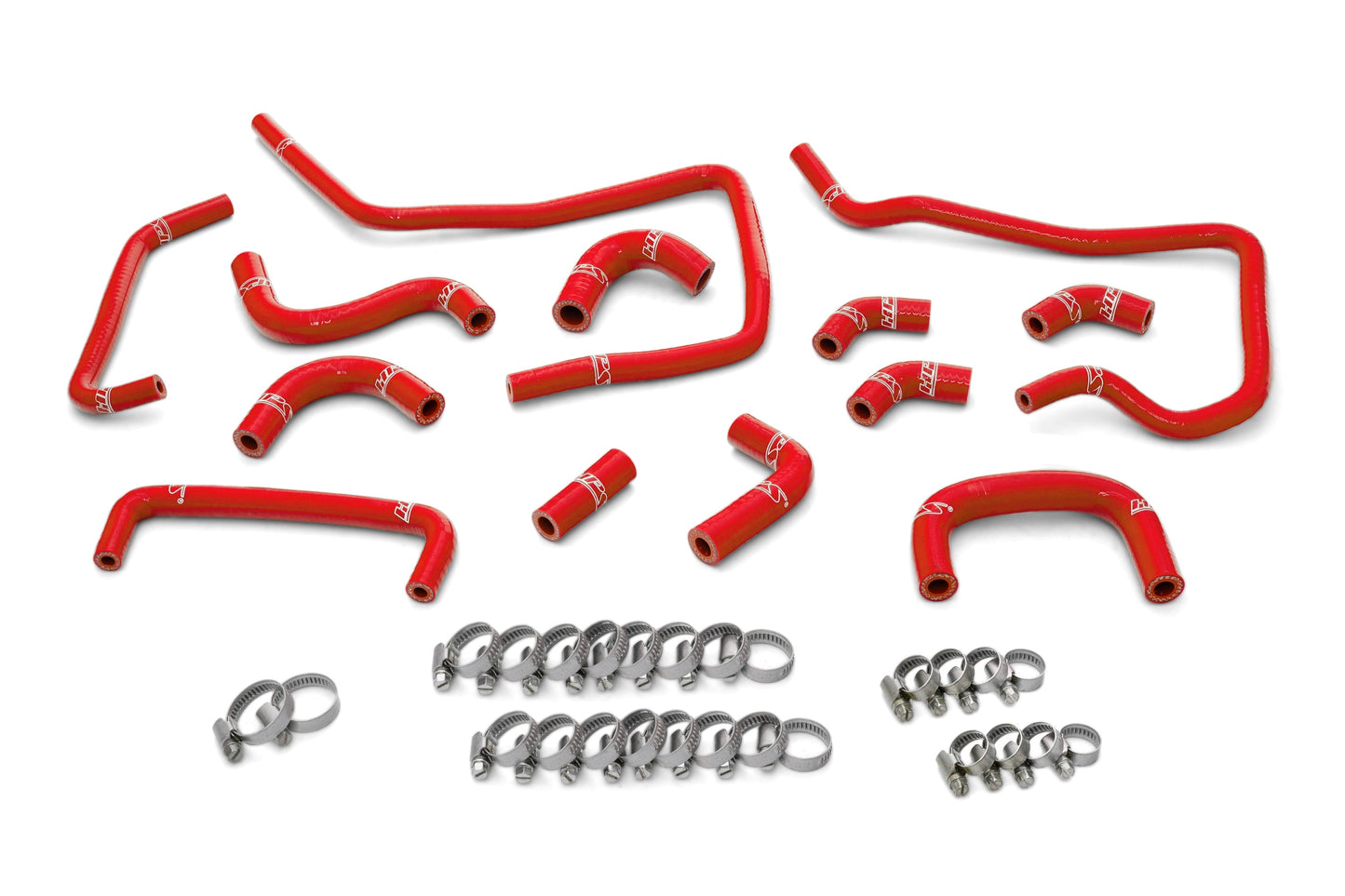 HPS Performance High Temp Reinforced Silicone Ancillary Coolant Hose Kit Red 57-1807-RED