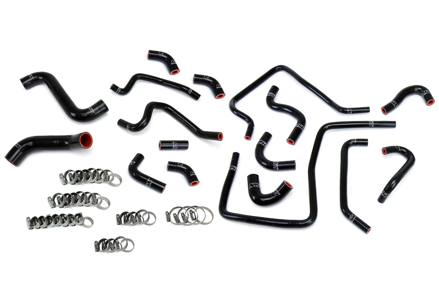 HPS Performance High Temp Reinforced Silicone Radiator Heater and Ancillary Coolant Hose Kit Black 57-1812-BLK