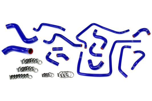 HPS Performance High Temp Reinforced Silicone Radiator Heater and Ancillary Coolant Hose Kit Blue 57-1812-BLUE