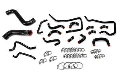 HPS Performance Silicone Radiator Heater and Ancillary Coolant Hose Kit Black 57-1813-BLK
