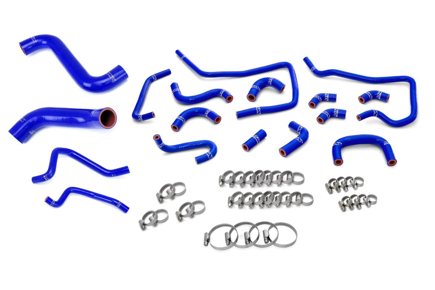 HPS Performance Silicone Radiator Heater and Ancillary Coolant Hose Kit Blue 57-1813-BLUE