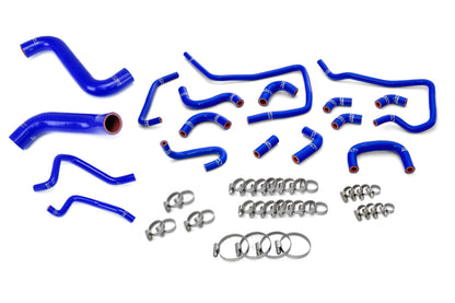 HPS Performance Silicone Radiator Heater and Ancillary Coolant Hose Kit Blue 57-1813-BLUE
