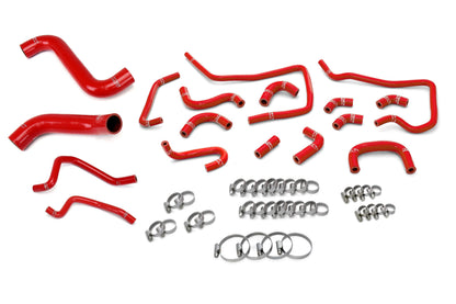 HPS Performance Silicone Radiator Heater and Ancillary Coolant Hose Kit Red 57-1813-RED