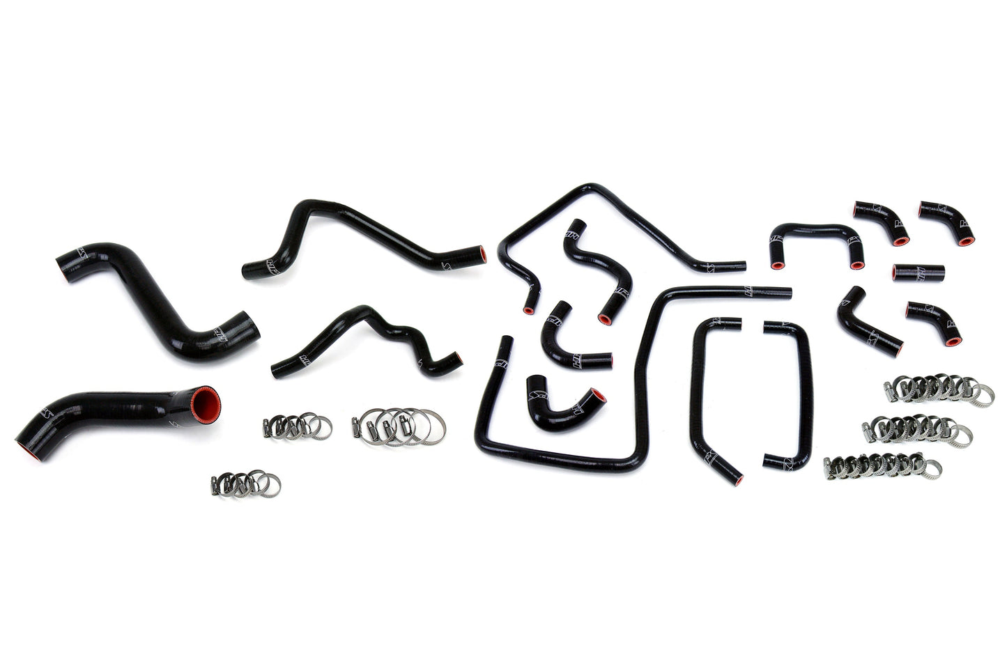 HPS Performance High Temp Reinforced Silicone Radiator Heater and Ancillary Coolant Hose Kit Black 57-1814-BLK