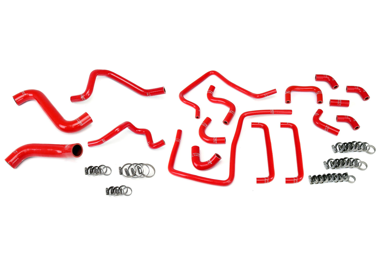 HPS Performance High Temp Reinforced Silicone Radiator Heater and Ancillary Coolant Hose Kit Red 57-1815-RED