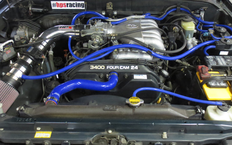 HPS Performance High Temp Reinforced Silicone Radiator Coolant Hose Kit, Blue, 57-1839-BLUE