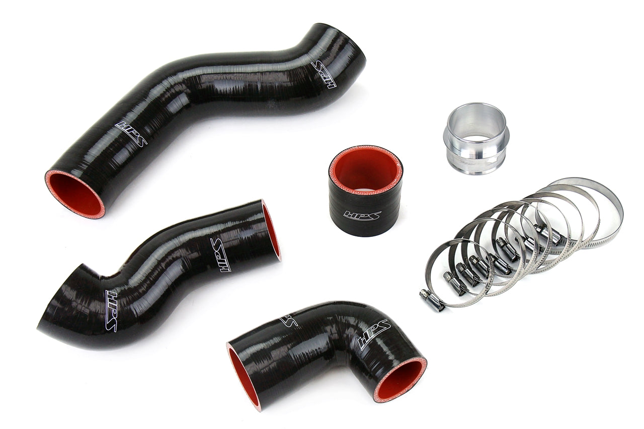 HPS Performance High Temp Reinforced Silicone Intercooler Hose Boots Kit Black 57-1845-BLK