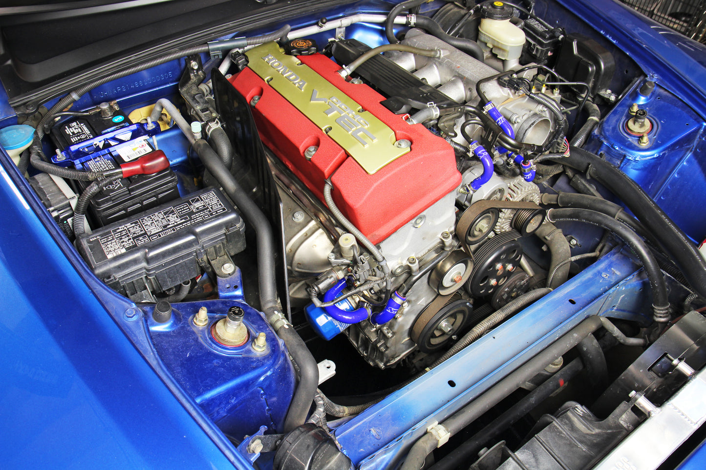 HPS Performance High Temp Reinforced Silicone Oil Cooler and Throttle Body Coolant Hose Kit, Blue, 57-1857-BLUE