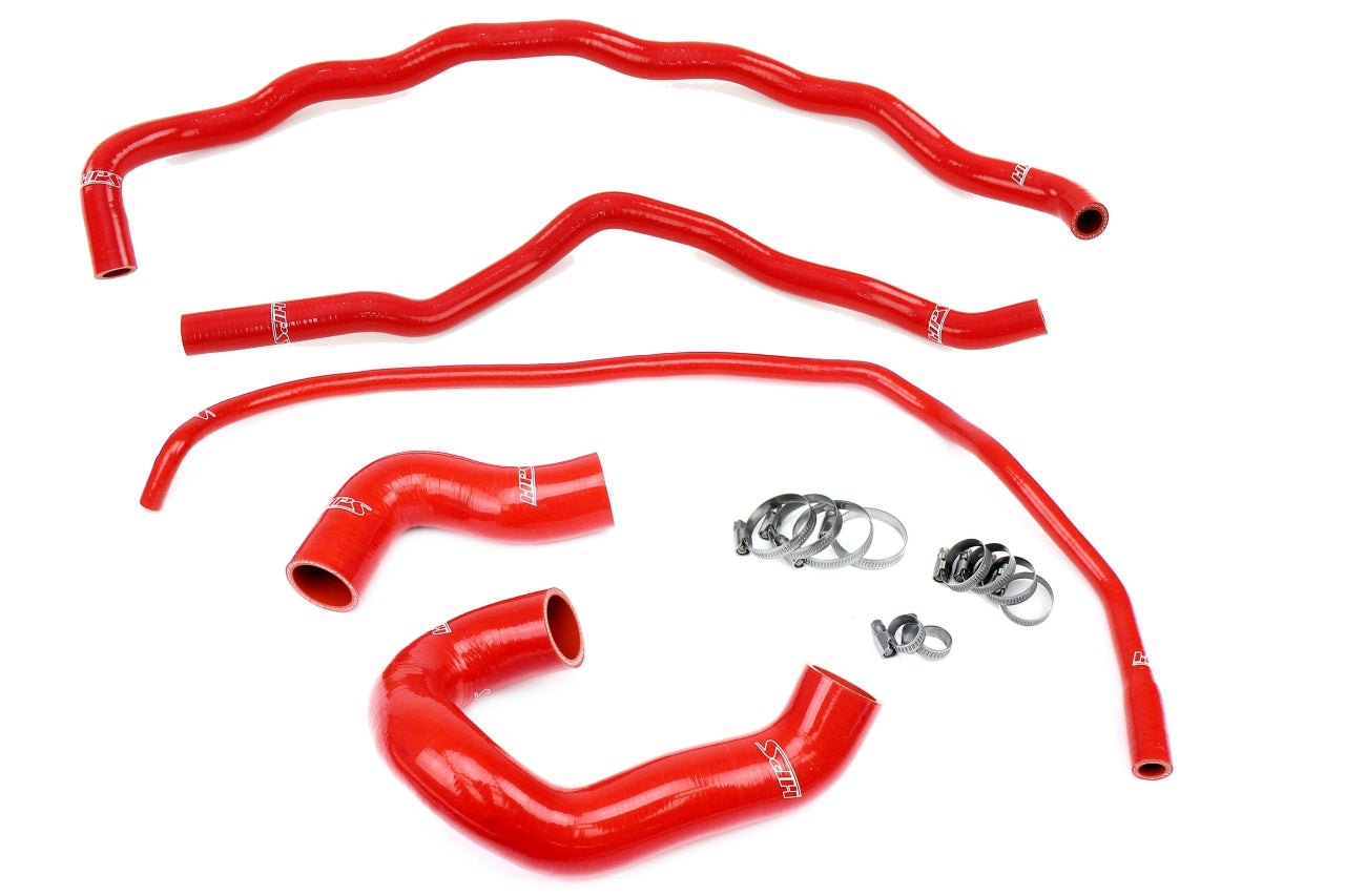 HPS Performance High Temp Reinforced Silicone Radiator and Heater Coolant Hose Kit Red 57-1860-RED