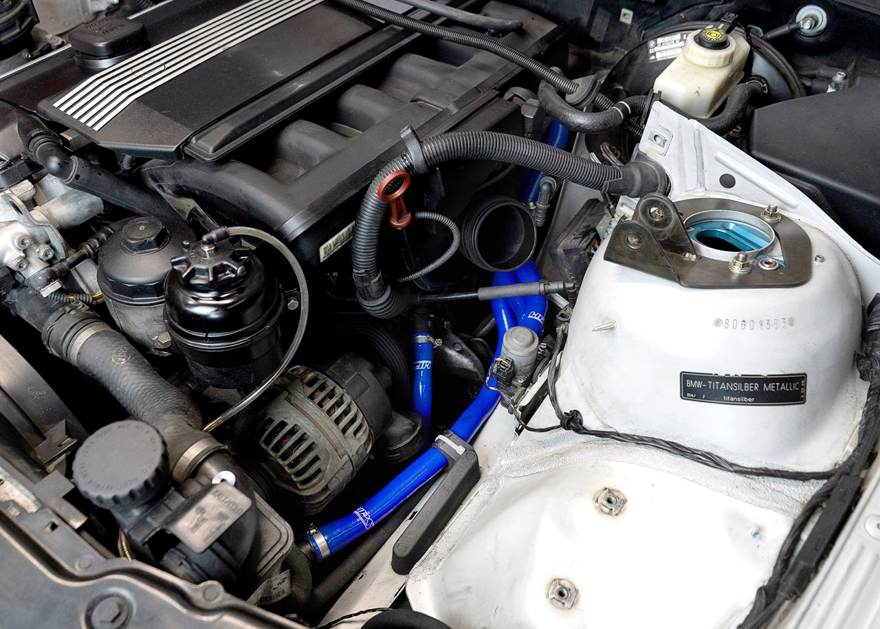 HPS Performance High Temp Reinforced Silicone Heater Coolant Hose Kit, Blue, 57-1937-BLUE